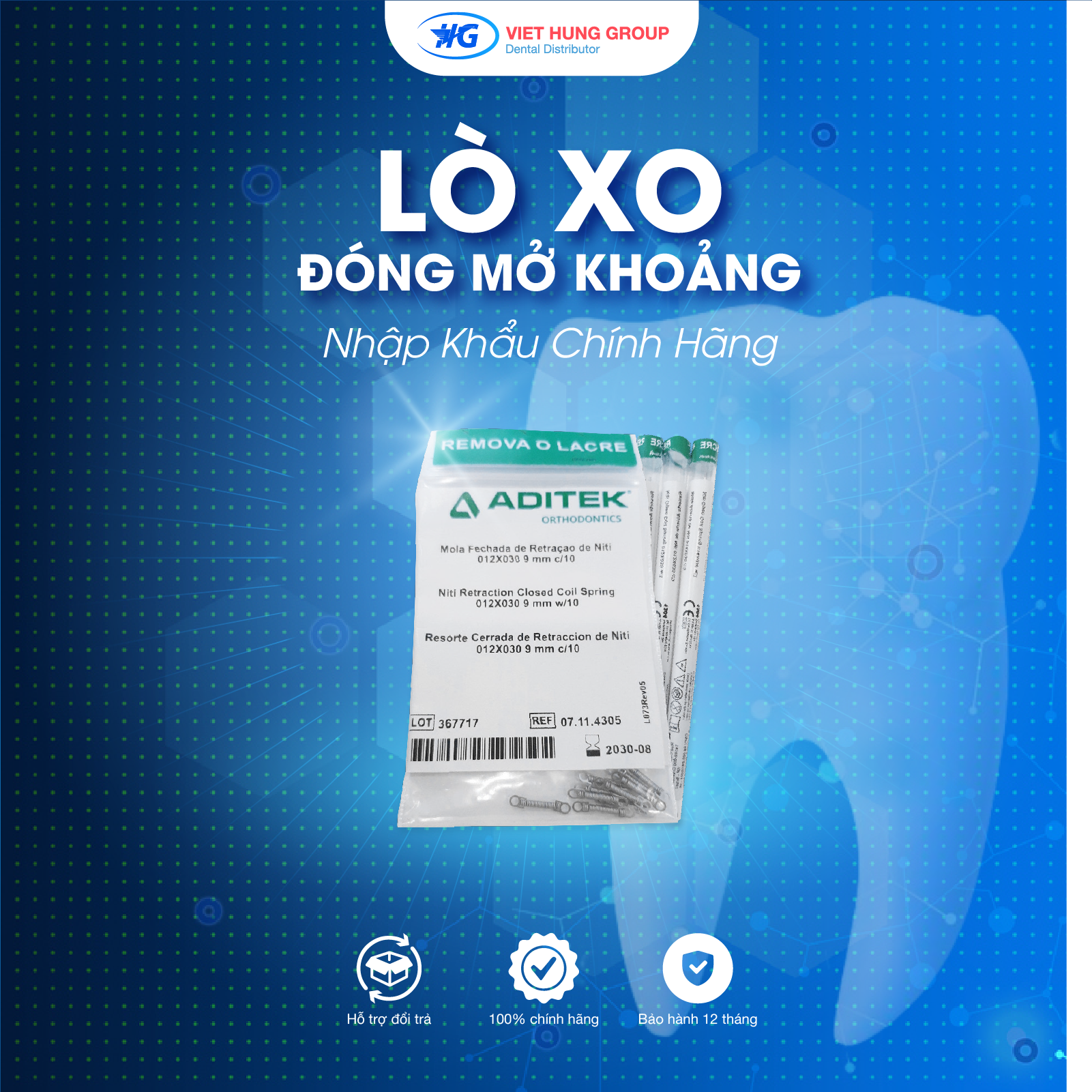 Lò xo đóng mở khoảng nhập khẩu chính hãng ADITEK